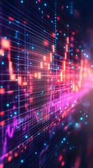 Obraz premium Abstract Background - Digital Grid Data Stream