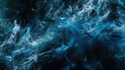 Obraz premium Abstract Blue and White Smoke Swirls