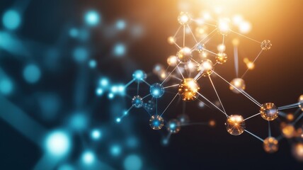 Abstract technology illustration with glowing connections.