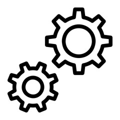 gear line icon
