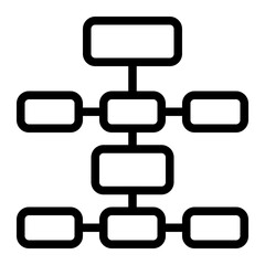 flowchart line icon