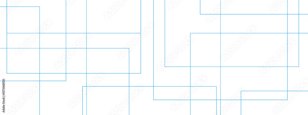 Aufkleber Abstract colorful geometric pattern with squares, random lines, and triangle shapes in the background design. Geometric seamless lines with blue transparent material and square shapes.