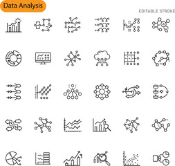 Data Analysis Icons Business Insights  Trends