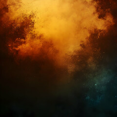 Fototapeta premium Abstract Background - Golden Orange and Teal Dust Explosion