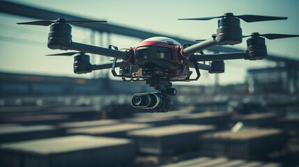 Obraz premium A photo of a drone surveillance system.