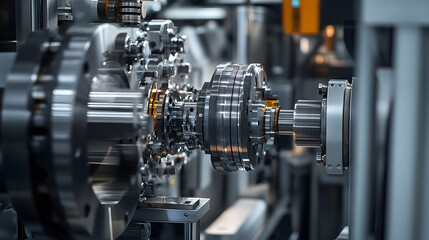 Fototapeta premium Precision-Driven Automation: The Future of Metal Shaping in High-Tech Factories