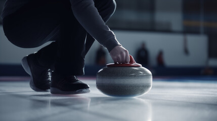 curling sport in winter