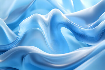 Obraz premium Abstract Background - 3D Blue Flowing Waves