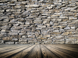 Interior old wall. 3d rendering