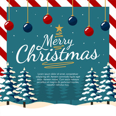 vector merry christmas background template