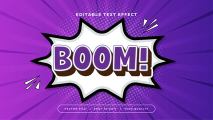 Red Blue And White Boom 3d Editable Text Effect - Font Style