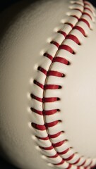 Detailed baseball rendered with high-definition textures and dramatic shadowing effects