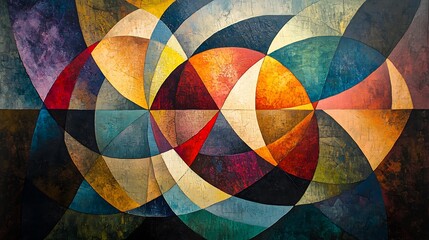 Obraz premium Explore vibrant geometric patterns in abstract art