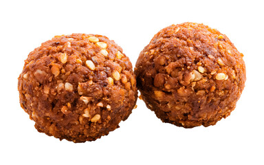 Fresh falafel ball on a transparent background. isolated background.