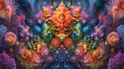 Fototapeta premium Discover vibrant patterns in abstract nature art
