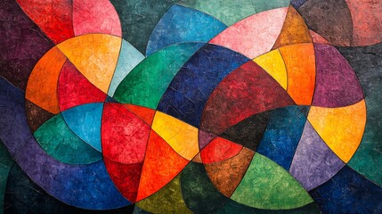 Fototapeta premium Explore the vibrant colors in abstract art composition