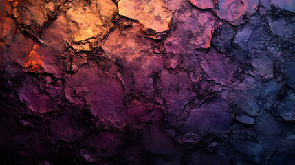 Fototapeta premium Abstract Background Cracked Texture Purple Orange Dark Gradient Illustration