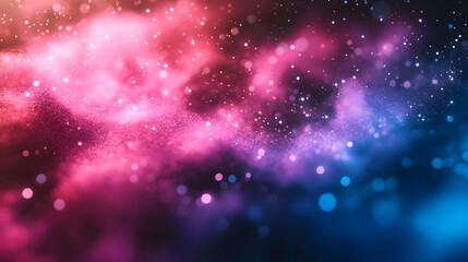 Obraz premium Abstract Background - Pink and Blue Nebula Dust Glitter Sparkle