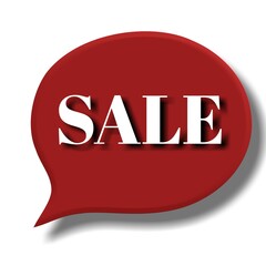 word SALE typography with res shapes  for sales marketing 