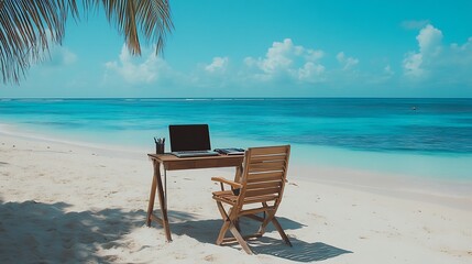 Create a productive workspace by the beach for ultimate relaxation