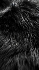 Naklejka premium Photo Dark Soft Fur Texture Background Abstract