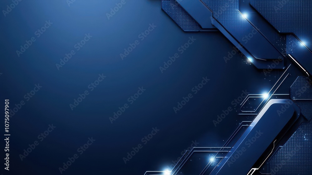Poster dark blue tech background with light grid patterns, suitable for data-focused designs.