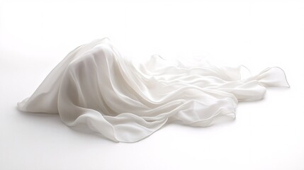 Flowing White Fabric: An Abstract Study of Texture, Light, and Form