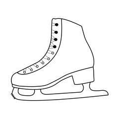ice skates vector icon on a white background
