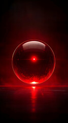 3D Red Orb Abstract Background