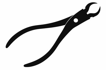 Forceps Icon, Hemostats icon vector, Dental Forceps Silhouette Vector
