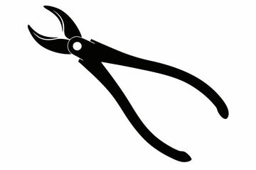 Forceps Icon, Hemostats icon vector, Dental Forceps Silhouette Vector
