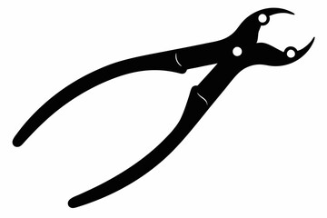 Forceps Icon, Hemostats icon vector, Dental Forceps Silhouette Vector
