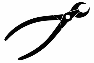 Forceps Icon, Hemostats icon vector, Dental Forceps Silhouette Vector
