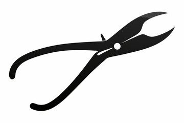 Forceps Icon, Hemostats icon vector, Dental Forceps Silhouette Vector
