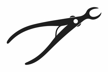 Forceps Icon, Hemostats icon vector, Dental Forceps Silhouette Vector
