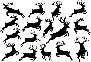 set of Leaping Legends The Reindeer Frolic, Dancing Through Snow The Reindeer's Joyous Leap, Boundless Bliss, Reindeer in MidAir couse its christmas.