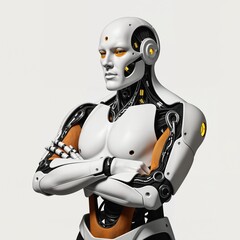 weißer humanoider Roboter seitlich