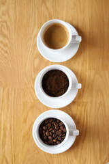 grain ground brewed coffee 