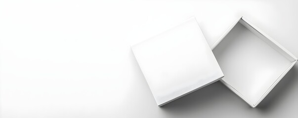 Minimalist White Box Interior with Soft Shadows - Perfect for Product Display Branding Mockups and Clean Aesthetic Backgrounds