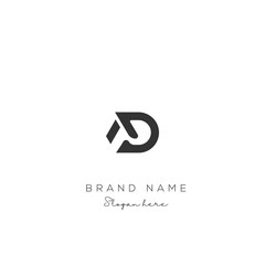 Obraz premium Initial Letter AD Logo Design. AD Logo template. Creative And Modern AD logo.