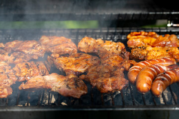 Deliciously Grilled Meats on the Barbecue for a Perfect Summer Gathering with Friends