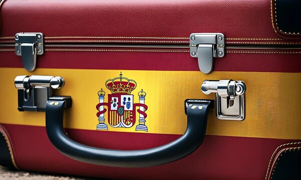 Flag with the flag of Spain.