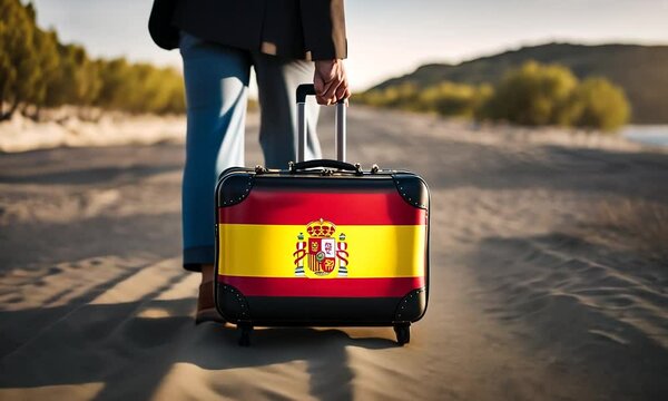Flag with the flag of Spain.