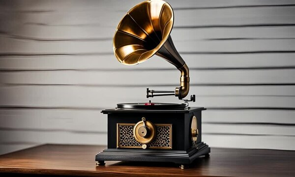 Gramophone with classical music.