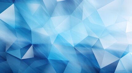 Obraz premium Abstract blue background design characterized by smooth layers of deep blue and aqua. Textured white transparent materials are artfully arranged in a combination of triangula