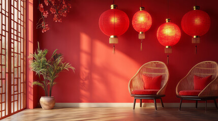 Chinese lanterns hanging decorations - Elegant design