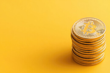 Goldene Bitcoin-M?nze, digitales Gold, alternative W?hrungen, Kryptow?hrungen, symbolisiert Wert und Innovation in der Finanzwelt