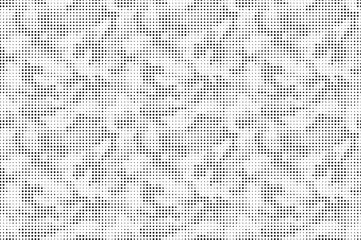 Abstract halftone seamless camouflage pattern. Repeating digital dotted hexagonal camo military texture background. Abstract modern fabric textile ornament. Vector illustration.