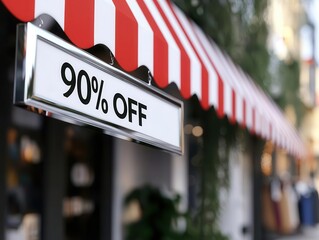 Obraz premium A vibrant storefront featuring a large 