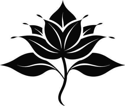recommend clip art: flower silhouette flower icon black vector floral clipart